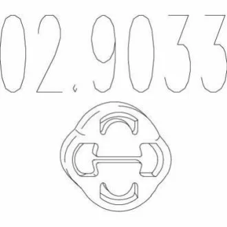 Гумовий елемент кріплення для Volkswagen, Lada, Audi, Skoda, Daewoo MTS 02.9033 фото товару