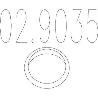 Монтажне кільце вихлопної системи (D (внутр.) - 54 мм; D (наружн.) - 68,5 мм; Висота - 14,5 мм) для Mazda, Renault, Mitsubishi, Lexus, Toyota MTS 02.9035 фото товару