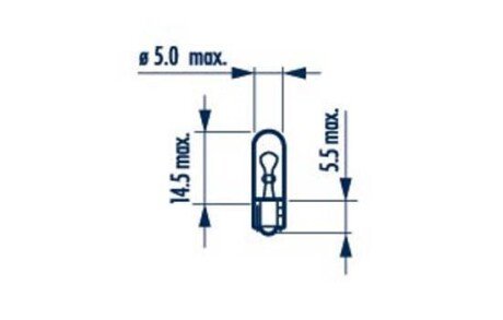 170373000 Лампа W1,2W 12V 1,2W W2X4,6d |WEDGEBASE LAMPS| (10шт) NARVA 17037 фото товару