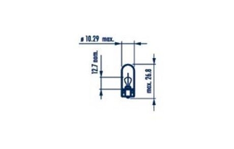 170973000 Лампа W3W 12V 3W W2,1X9,5d |WEDGEBASE LAMPS| (10шт) NARVA 17097 фото товара