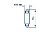 Купити 171363000 Лампа C5W 24V 5W SV8,5 11x35 |FESTOON 35mm| HD NARVA 17136 за низькою ціною в Україні (фото 1)