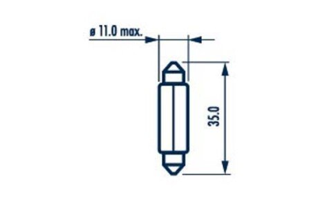 173163000 Лампа 12V 10W SV8,5 T10.5X38 |FESTOON LAMPS| (10шт) NARVA 17316 фото товара