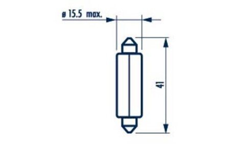 175223000 Лампа C18W 24V 18W SV8,5 15x41 |FESTOON 41mm| (10шт) HD NARVA 17522 фото товару