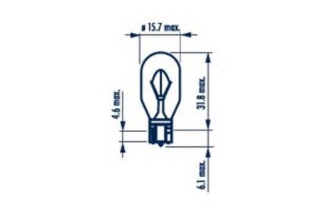 Автолампа W16W 12V 16W W2,1X9,5d NARVA 17631 фото товара