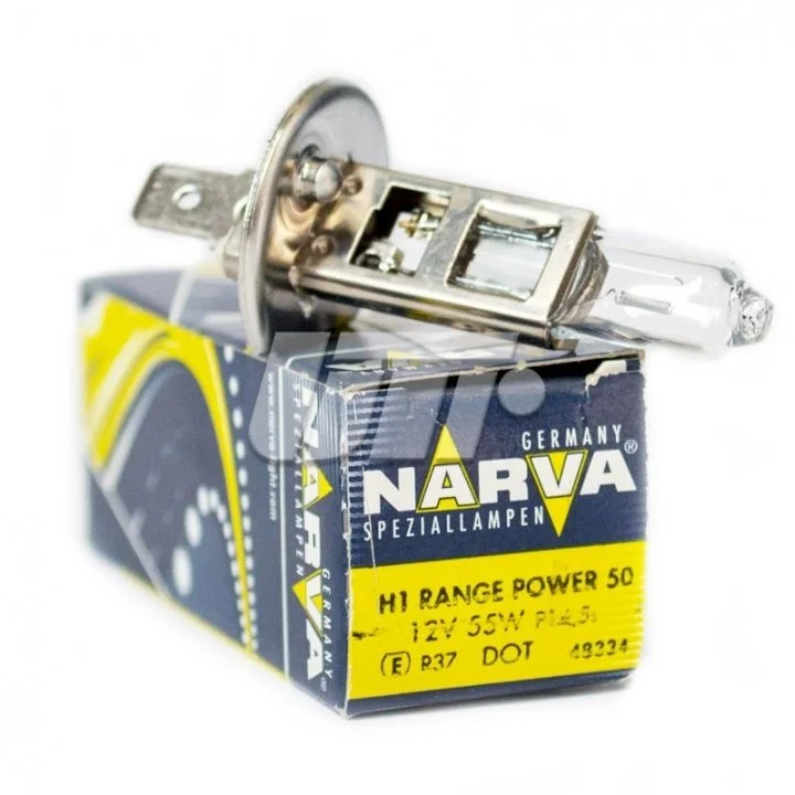 <strong>Автолампа H1 55W P14,5S RP50+ 12V 55W P14,5s CP NARVA 48334 (фото 1)</strong>