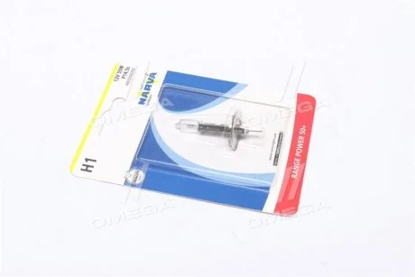 Лампа розжарювання H1 12V 55W P14,5S RANGE POWER +50 (Blister 1шт) (вир-во Narva) для Mercedes, Fiat, Ford, Renault, Opel NARVA 48334B1 фото товару