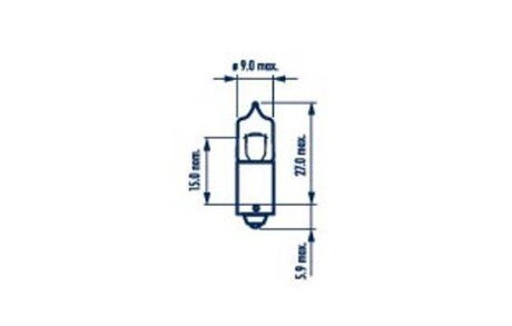 681633000 Лампа H6W 12V 6W BAX9s RANGE POWER BLUE+ (3700K) NARVA 68163 фото товару