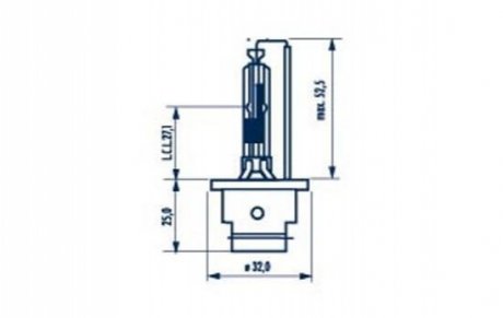 Автолампа ксенонова (D2R 12V P32d-3) NARVA 84006 фото товару