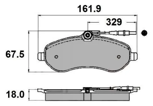 <strong>Гальмівні колодки перед. Scudo/Expert 07- National NP2115 (фото 1)</strong>