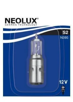 <strong>Лампа (упаковка-блістер 1шт) S2 12В 35Вт BA20D для мотоциклів NEOLUX N395-01B (фото 1)</strong>