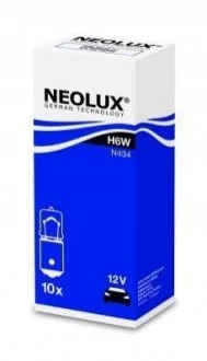 Лампа допоміжн. освітлення H6W 12V 6W BAX9s (вир-во Neolux) для NEOLUX N434 фото товару