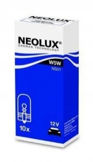 Лампа допоміжн. освітлення W5W 12V 5W W2.1x9.5d (вир-во Neolux) для NEOLUX N501 фото товару