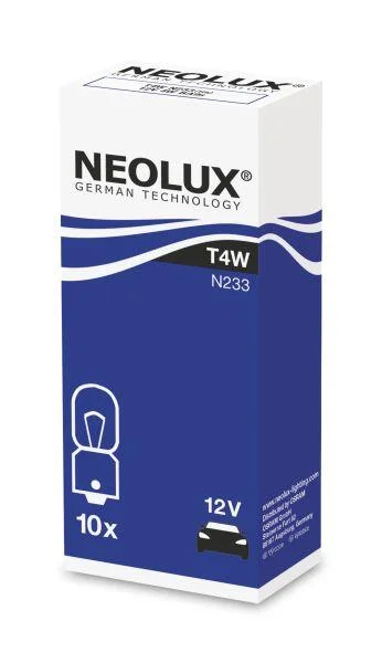 <strong>Лампочка допоміжна T4W (12 В, 4 Вт, тип гнізда: BA9S) NEOLUX NLX233K10SZT (фото 1)</strong>