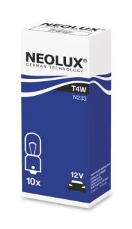 Лампочка допоміжна T4W (12 В, 4 Вт, тип гнізда: BA9S) для NEOLUX NLX233K10SZT фото товару