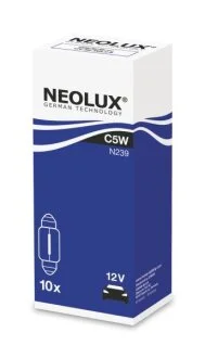 Лампочка допоміжна C5W (12 В, 5 Вт, тип гнізда: SV8,5-8) для NEOLUX NLX239K10SZT фото товару