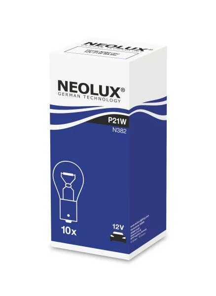 <strong>Лампочка P21W (картон, 10 шт, 12В, 21Вт, тип гнізда: BA15S) NEOLUX NLX382K10SZT (фото 1)</strong>