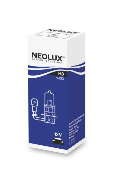<strong>Лампочка галоген H3 (10 шт, 12 В, 55 Вт, тип гнізда: PK22S) NEOLUX NLX453 (фото 1)</strong>
