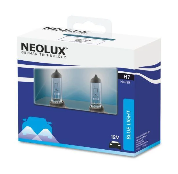 <strong>Лампочка Blue Light галоген H7 (10 шт, 12 В, 55 Вт, тип гнізда: PX26D) NEOLUX NLX499BSCB (фото 1)</strong>