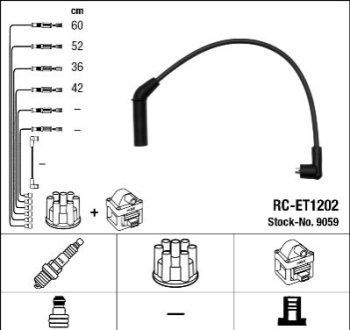 Комплект кабелів запалювання NGK 9059 (фото 1)