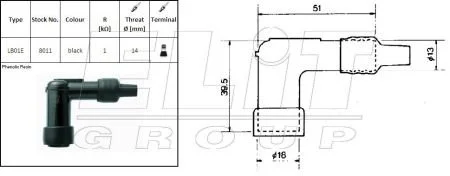 Свічковий накінечник для NGK LB01E фото товару