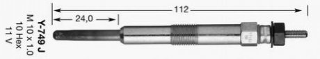 Свеча накала NGK Y749J фото товара