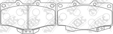 Колодки гальмівні дискові TOYOTA / LEXUS для NiBK PN1387 фото товару