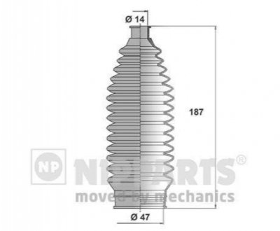 Пильовик рульового механізма NIPPARTS J2843011 фото товару