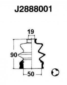 Пыльник привода колеса NIPPARTS J2888001