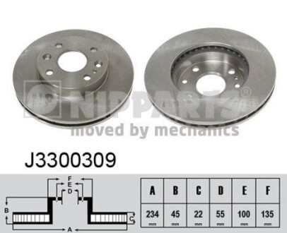 Гальмiвний диск NIPPARTS J3300309 фото товара