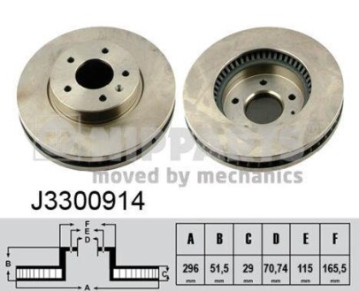 Гальмівний диск NIPPARTS J3300914 фото товара