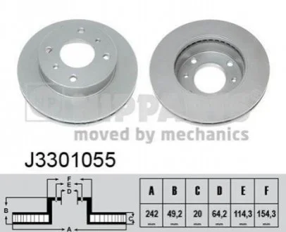 Гальмівний диск для NIPPARTS J3301055 фото товару