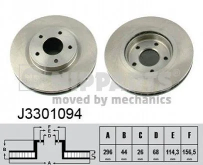 Гальмівний диск для NIPPARTS J3301094 фото товару