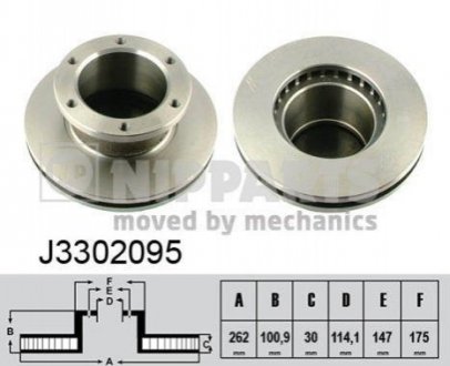 Гальмівний диск NIPPARTS J3302095 фото товару