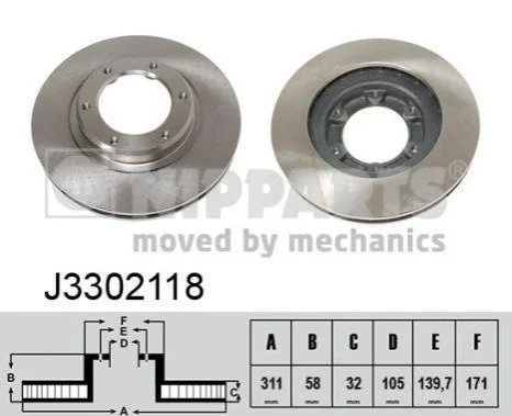 <strong>Тормозной диск NIPPARTS J3302118 (фото 1)</strong>