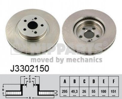 Тормозной диск NIPPARTS J3302150 фото товара