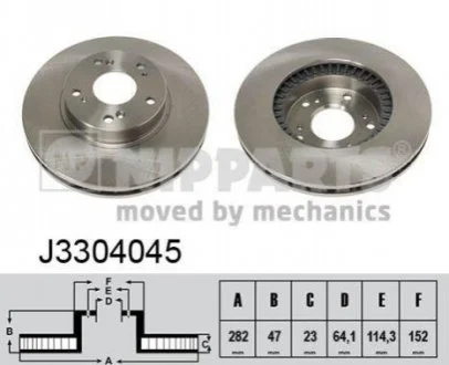 Гальмівний диск для NIPPARTS J3304045 фото товару