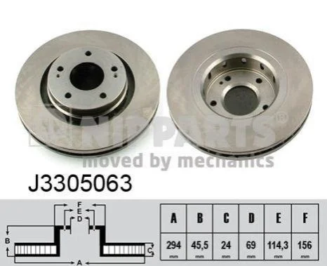 <strong>Диск гальмівний NIPPARTS J3305063 (фото 1)</strong>