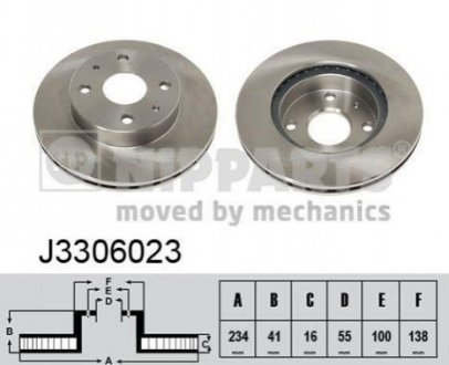 Тормозной диск NIPPARTS J3306023 фото товара