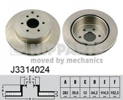 Диск тормозной NIPPARTS J3314024 фото товара