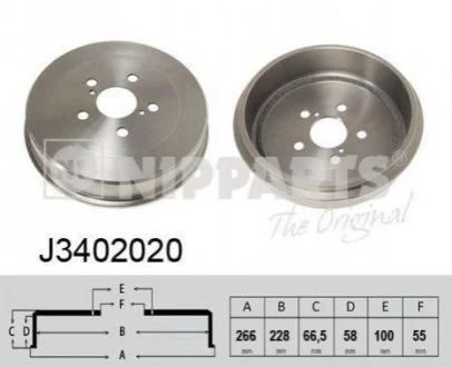 Гальмівний барабан для NIPPARTS J3402020 фото товару