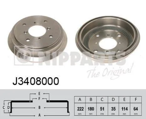 <strong>Барабан гальмівний NIPPARTS J3408000 (фото 1)</strong>