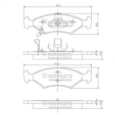 <strong>Гальмівні колодки NIPPARTS J3600301 (фото 1)</strong>