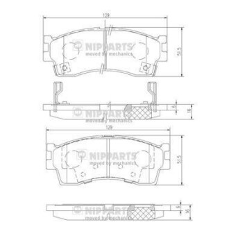 Гальмiвнi колодки дискові NIPPARTS J3600308 фото товара