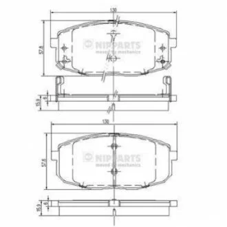 Гальмівні колодки для NIPPARTS J3600319 фото товару