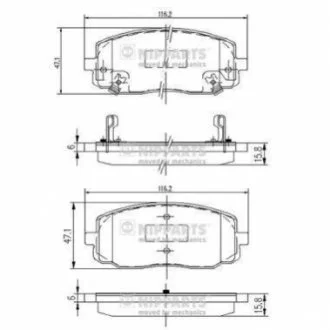 Гальмівні колодки для NIPPARTS J3600323 фото товару