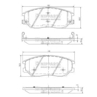 Гальмiвнi колодки дискові для NIPPARTS J3600327 фото товару