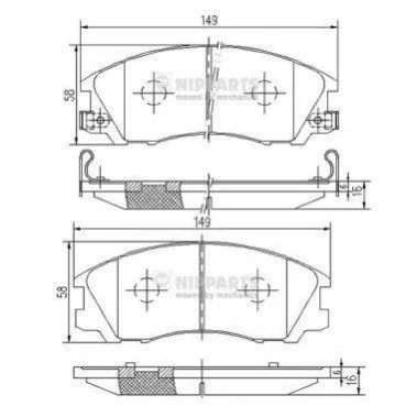 <strong>Гальмівні колодки NIPPARTS J3600534 (фото 1)</strong>