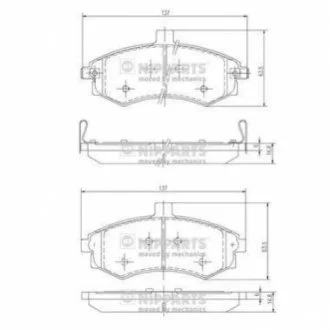 Гальмівні колодки для Hyundai NIPPARTS J3600535 фото товару