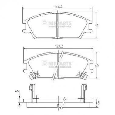 <strong>Гальмівні колодки NIPPARTS J3600539 (фото 1)</strong>