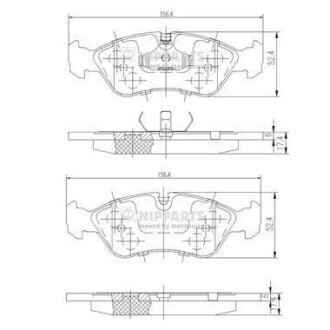 Гальмiвнi колодки дискові NIPPARTS J3600900 фото товара